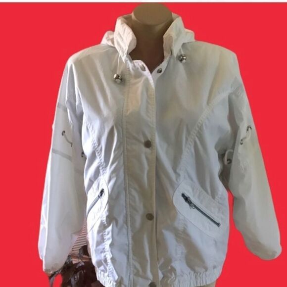 Vintage London Fog White Jacket LARGE - Picture 2 of 8